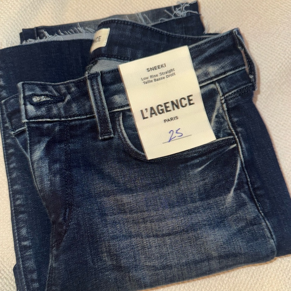 L’Agence Sneeki Low Rise Straight Jeans in Westmont. - Picture 11 of 12